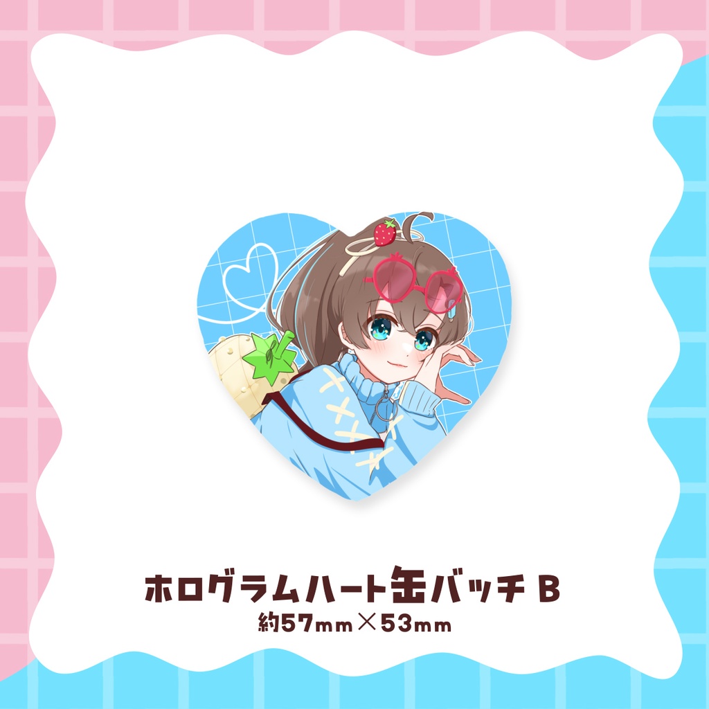 【再販】ホログラムハート缶バッチ🍫2025年Valentine&Whiteday Goods🍓