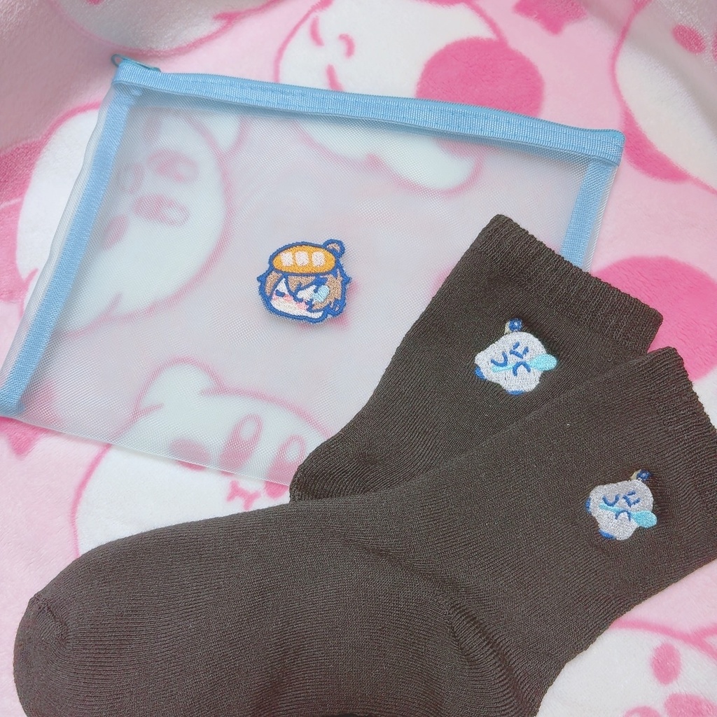 【在庫販売】おばけあいす靴下🍨刺繍グッズ