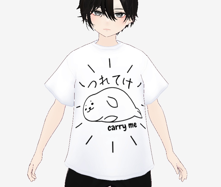 【Tシャツ】つれてけあざらし【vroid】