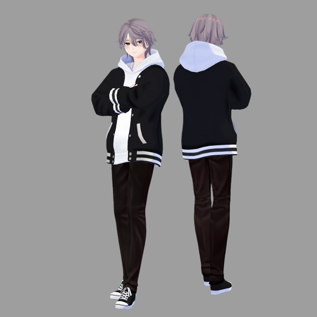 【Vroid】オリジナル3Dモデル「れいれい」パーカー衣装セット