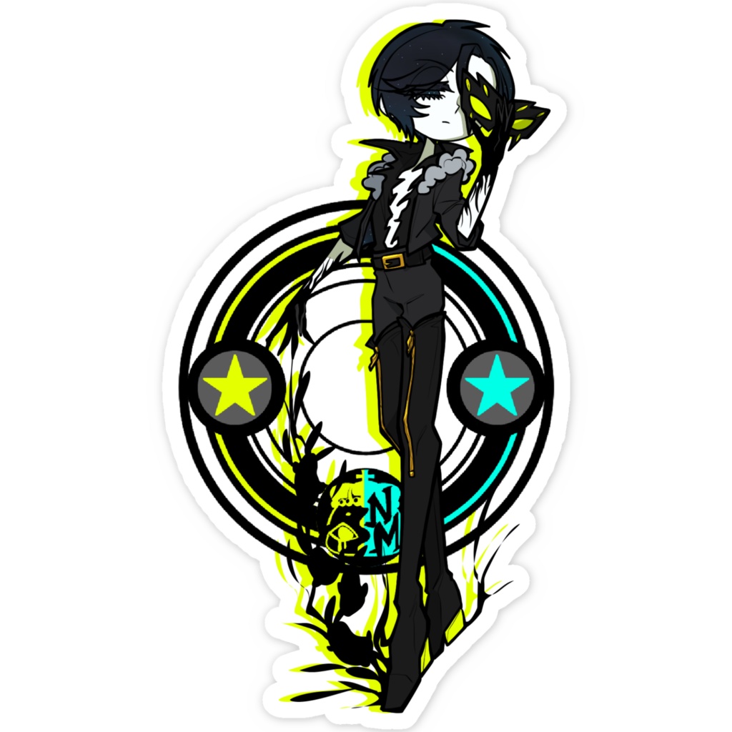 ジュレ(ウサ)«1»|2Pカラーシリーズ:スマホステッカー