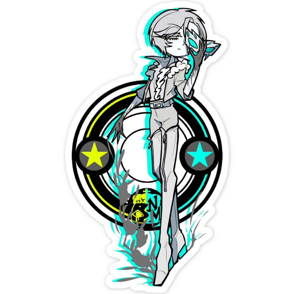 ジュレ(ウサ)«2»|2Pカラーシリーズ:スマホステッカー