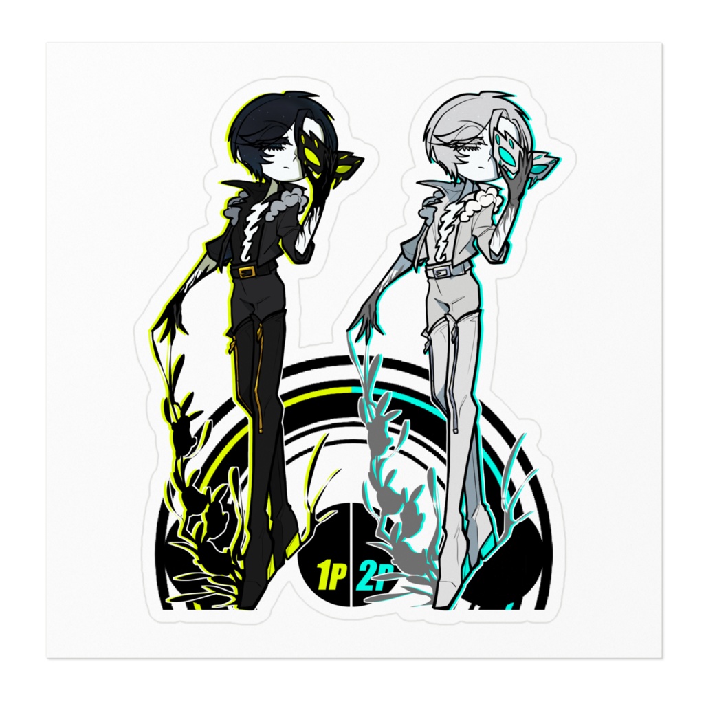 ジュレ(ウサ)|2Pカラーシリーズ:ステッカー