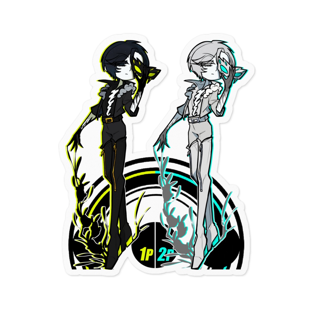 ジュレ(ウサ)|2Pカラーシリーズ:ステッカー
