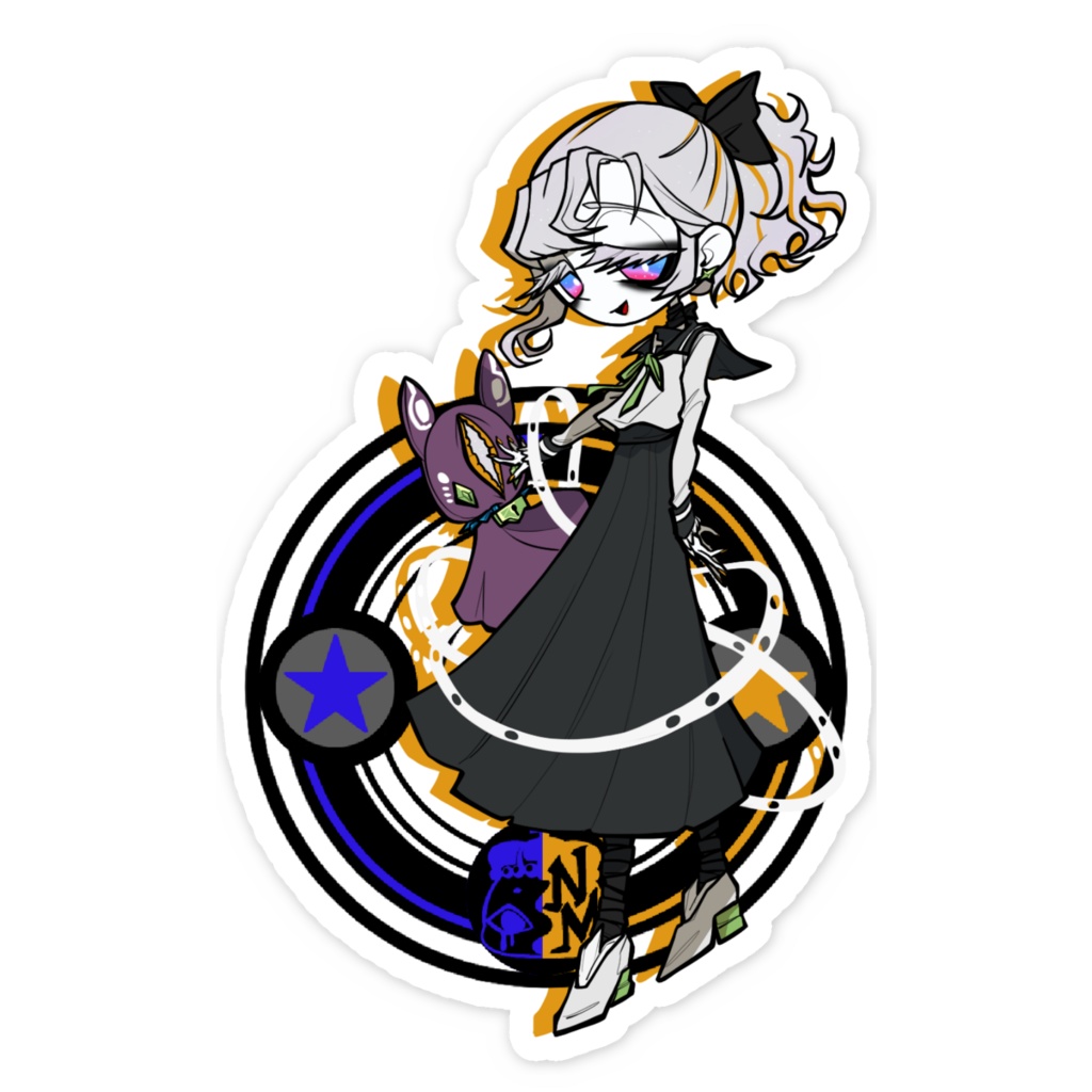 リヒト«2»|2Pカラーシリーズ:スマホステッカー