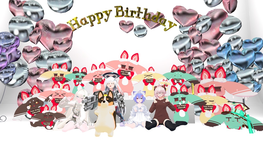 【無料】けーきぴょん【オリジナル3Dモデル】