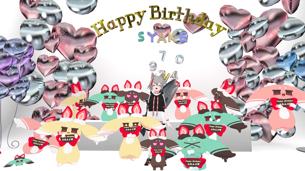 【無料】けーきぴょん【オリジナル3Dモデル】