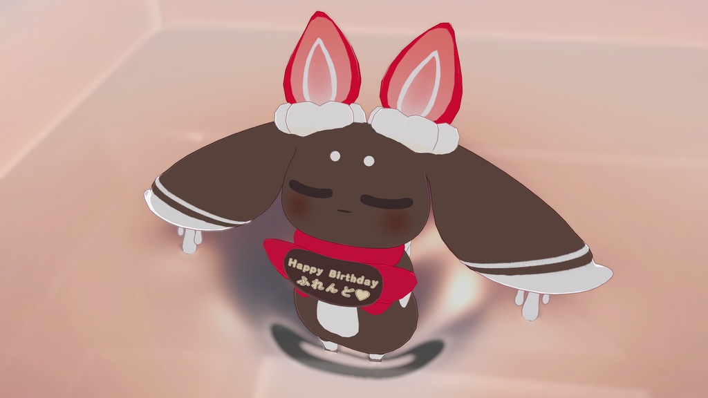 【無料】けーきぴょん【オリジナル3Dモデル】