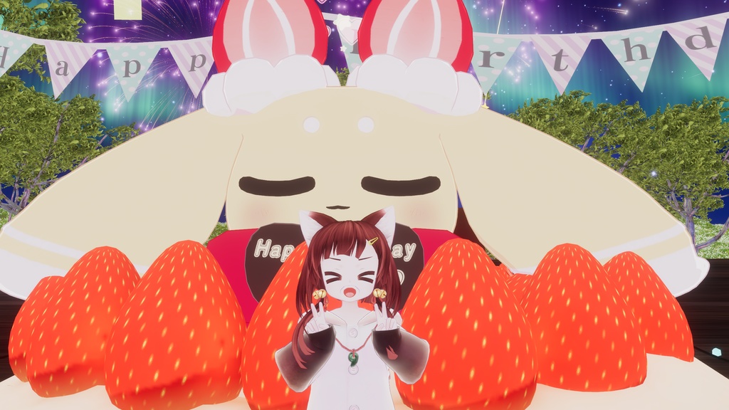 【無料】けーきぴょん【オリジナル3Dモデル】