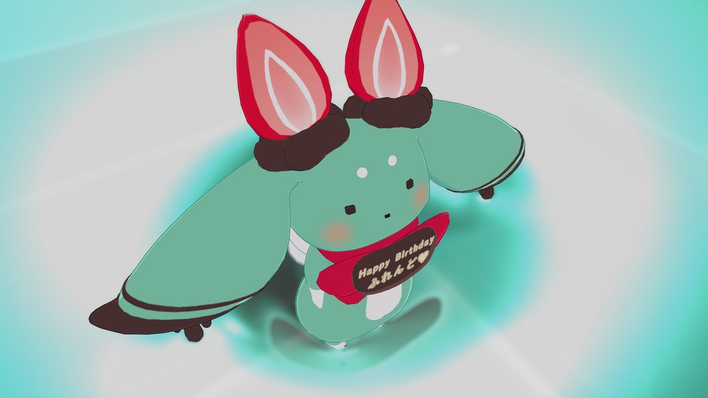 【無料】けーきぴょん【オリジナル3Dモデル】