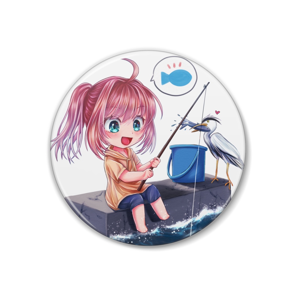 釣り人ちゃん 缶バッジ