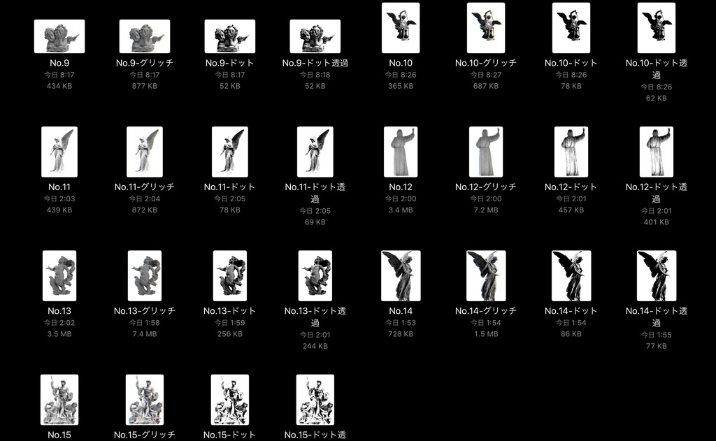 【コラージュ素材】石像