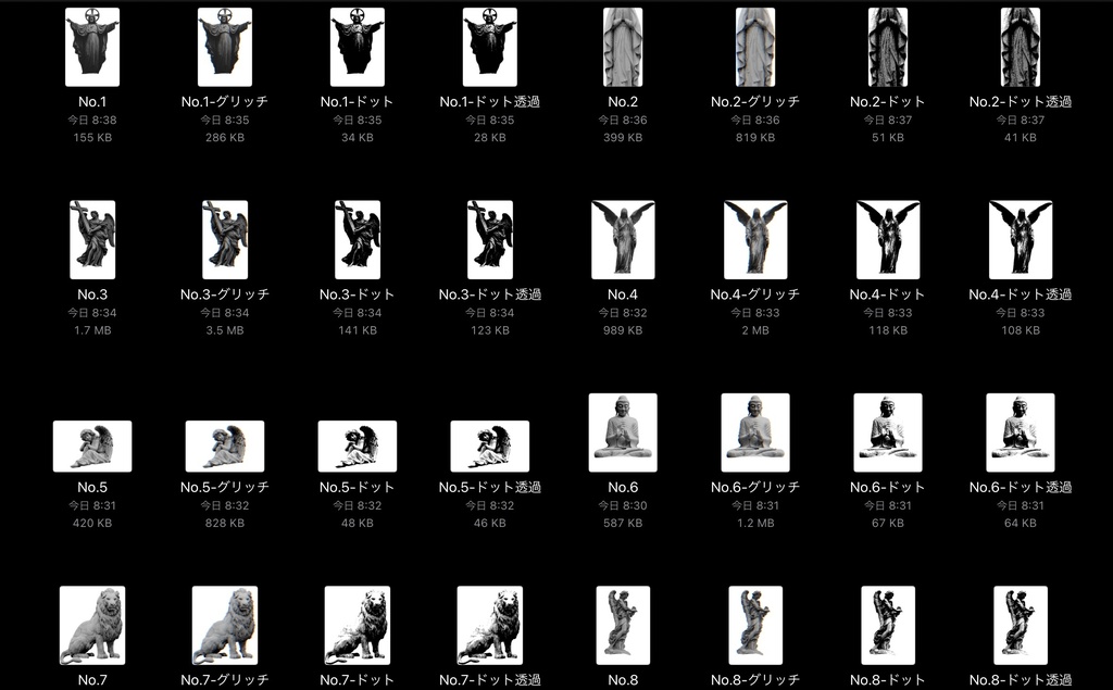 【コラージュ素材】石像