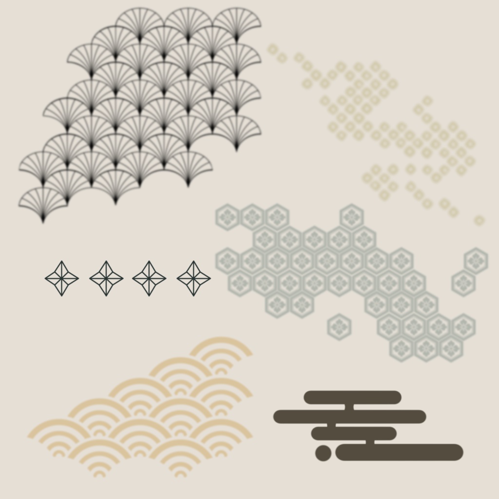 【無料/有料】和風ココフォリア素材