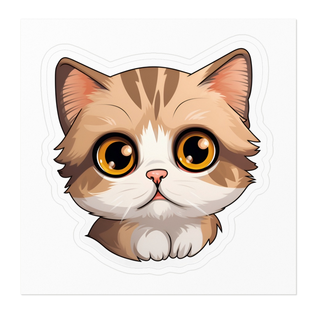 みつめる@ねこの ステッカー