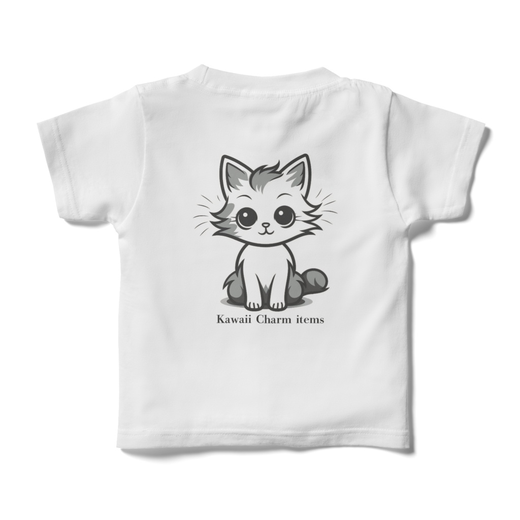 かわいいチャームねこ@Tシャツ