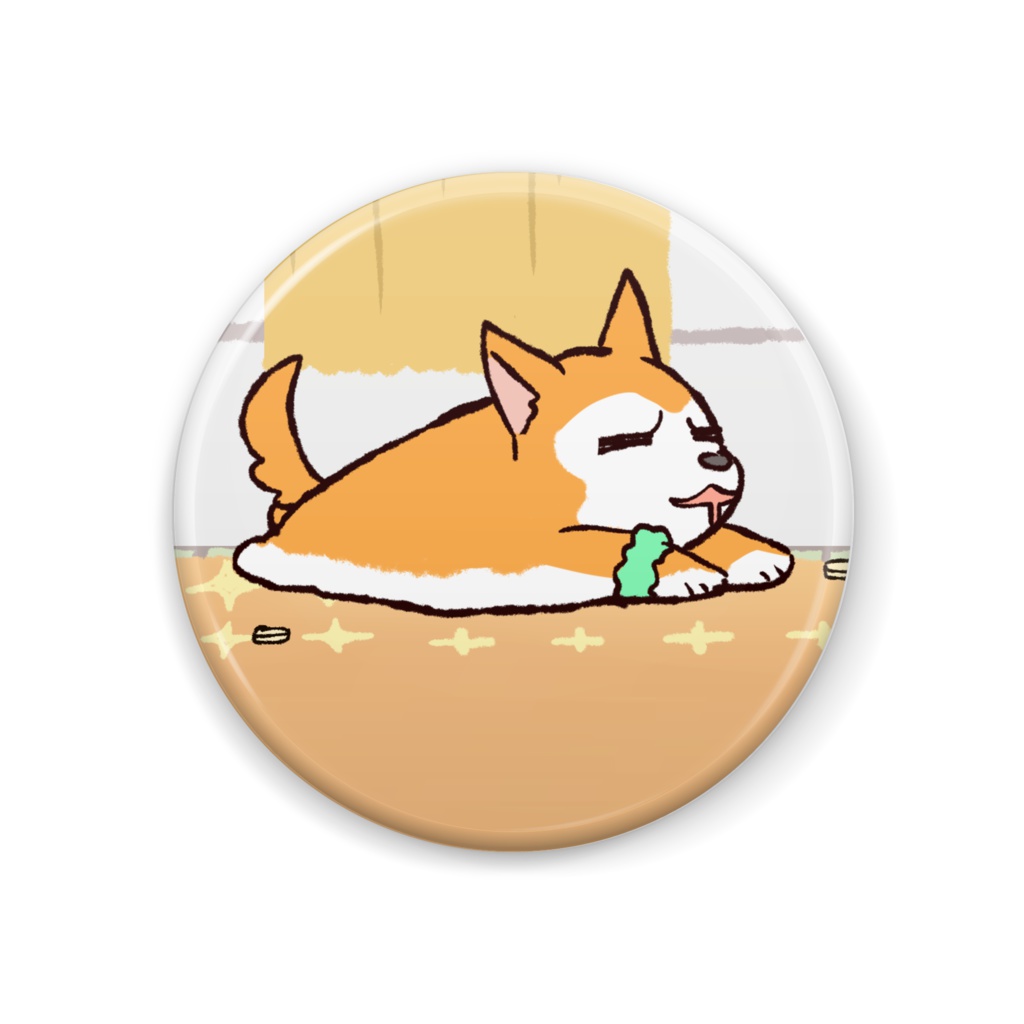 ちるふ缶バッジ（パンが好きなオオカミ）