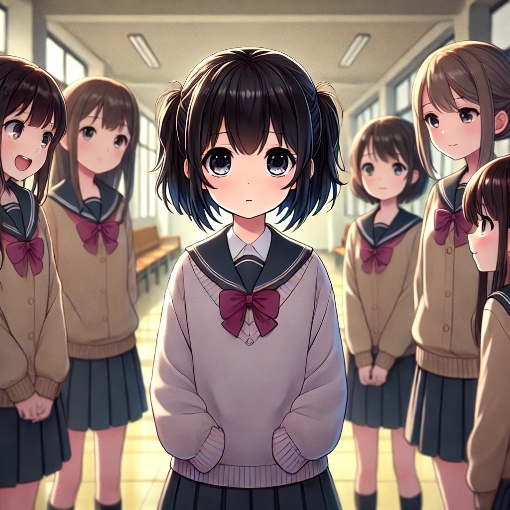 商用利用OK いじめられっこ少女イラスト素材集（6枚）