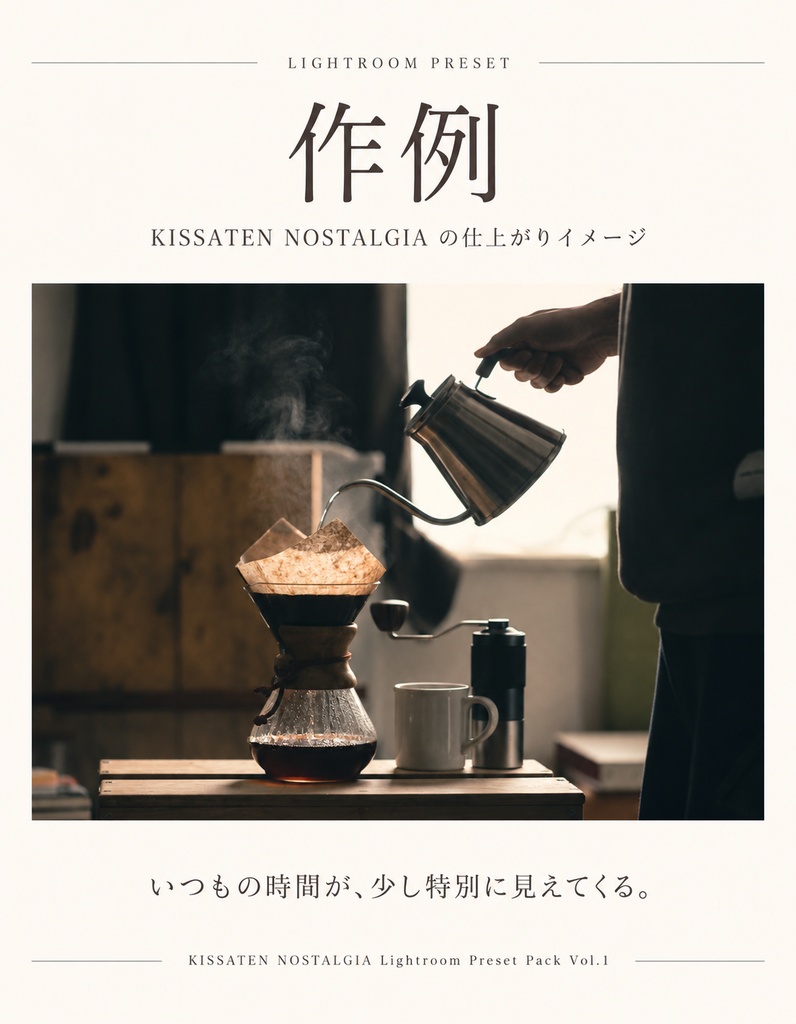 KISSATEN NOSTALGIA Vol.1|Lightroom Preset Pack