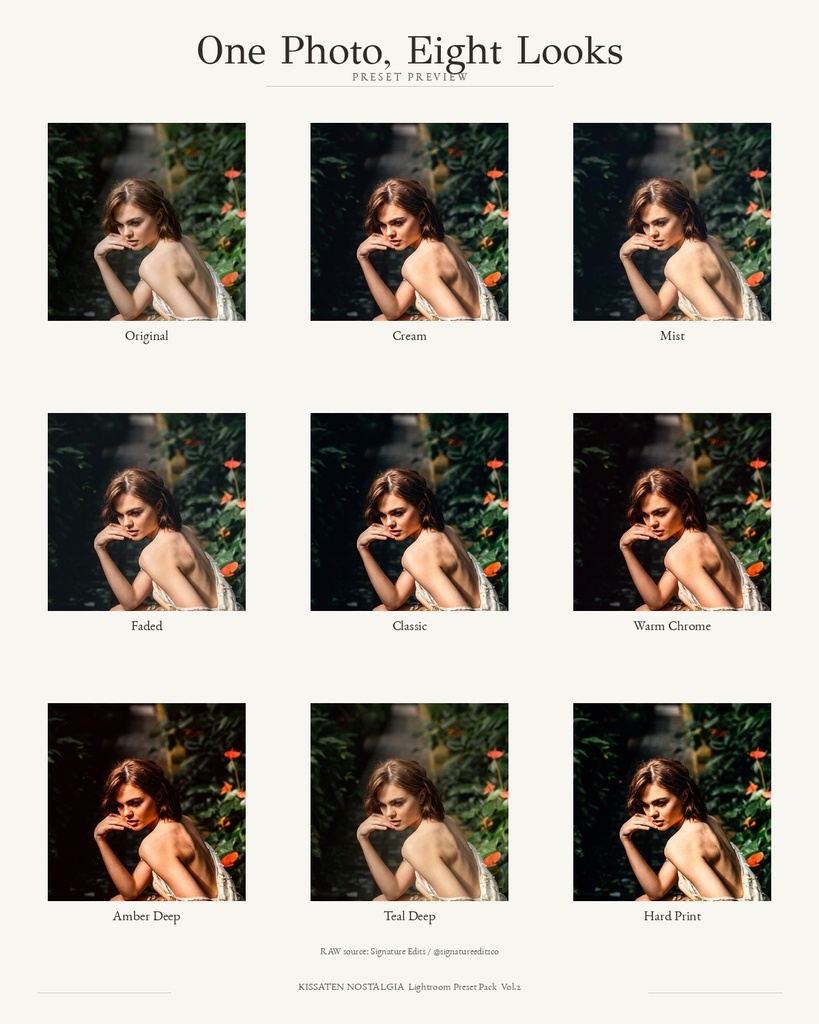 KISSATEN NOSTALGIA Vol.2|Lightroom Preset Pack
