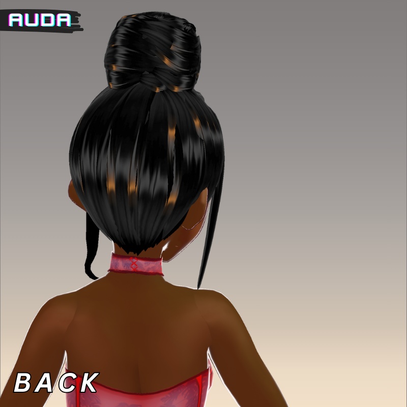 【VRoid】Slick High Bun with Edges Hair Preset