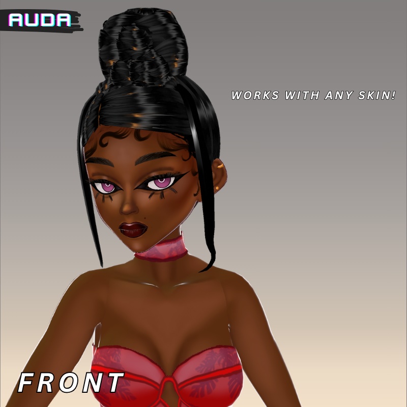 【VRoid】Slick High Bun with Edges Hair Preset