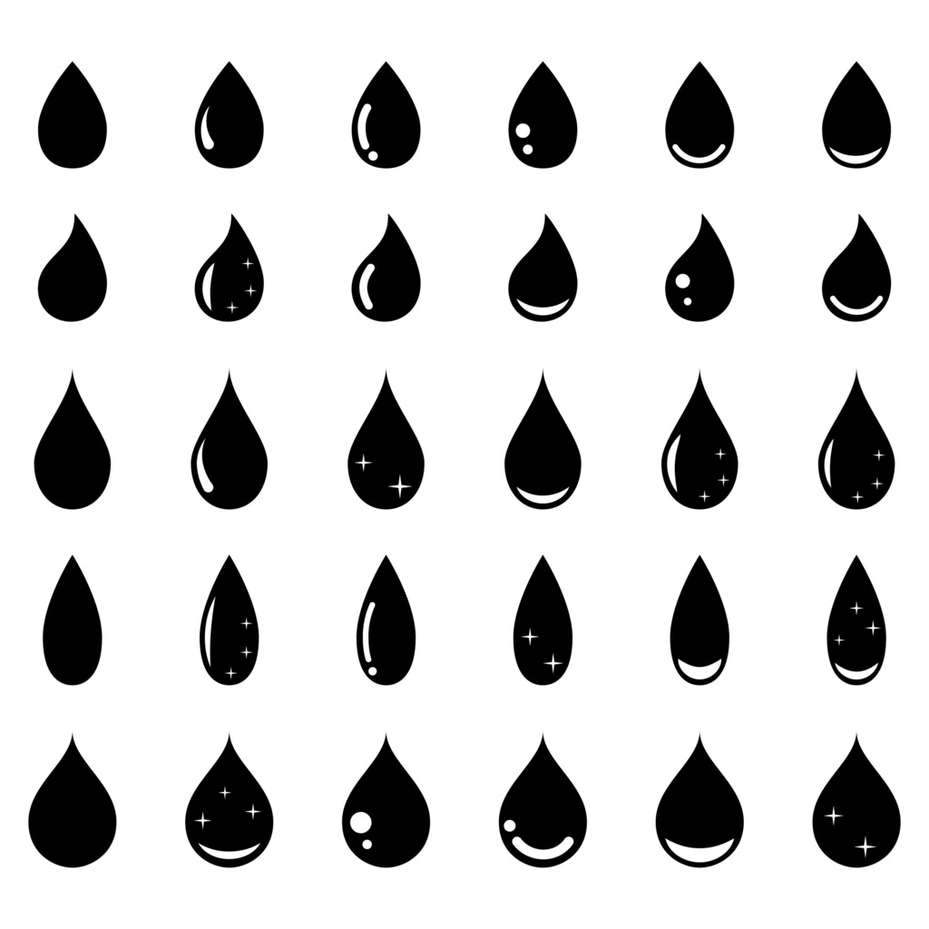 水滴のアイコンセット(2カラー)