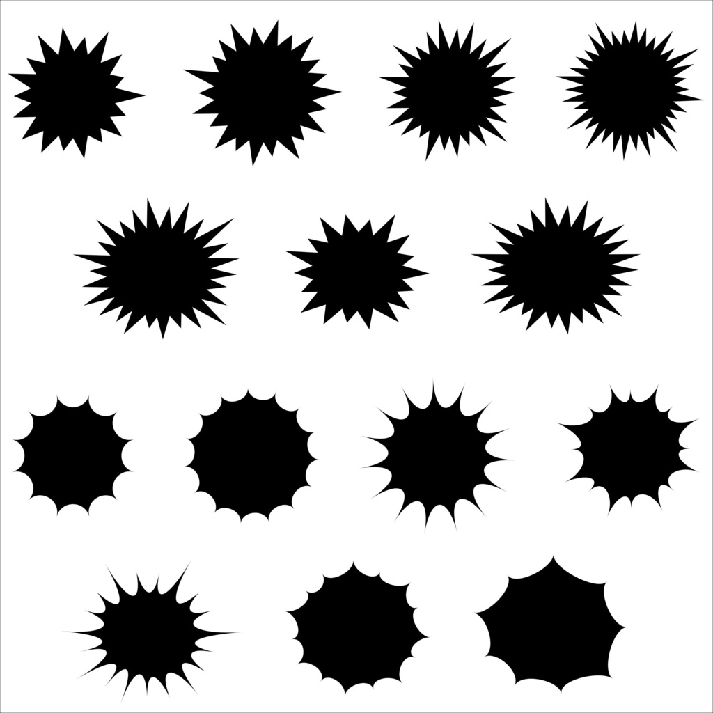 爆発吹き出しセット(2パターン)
