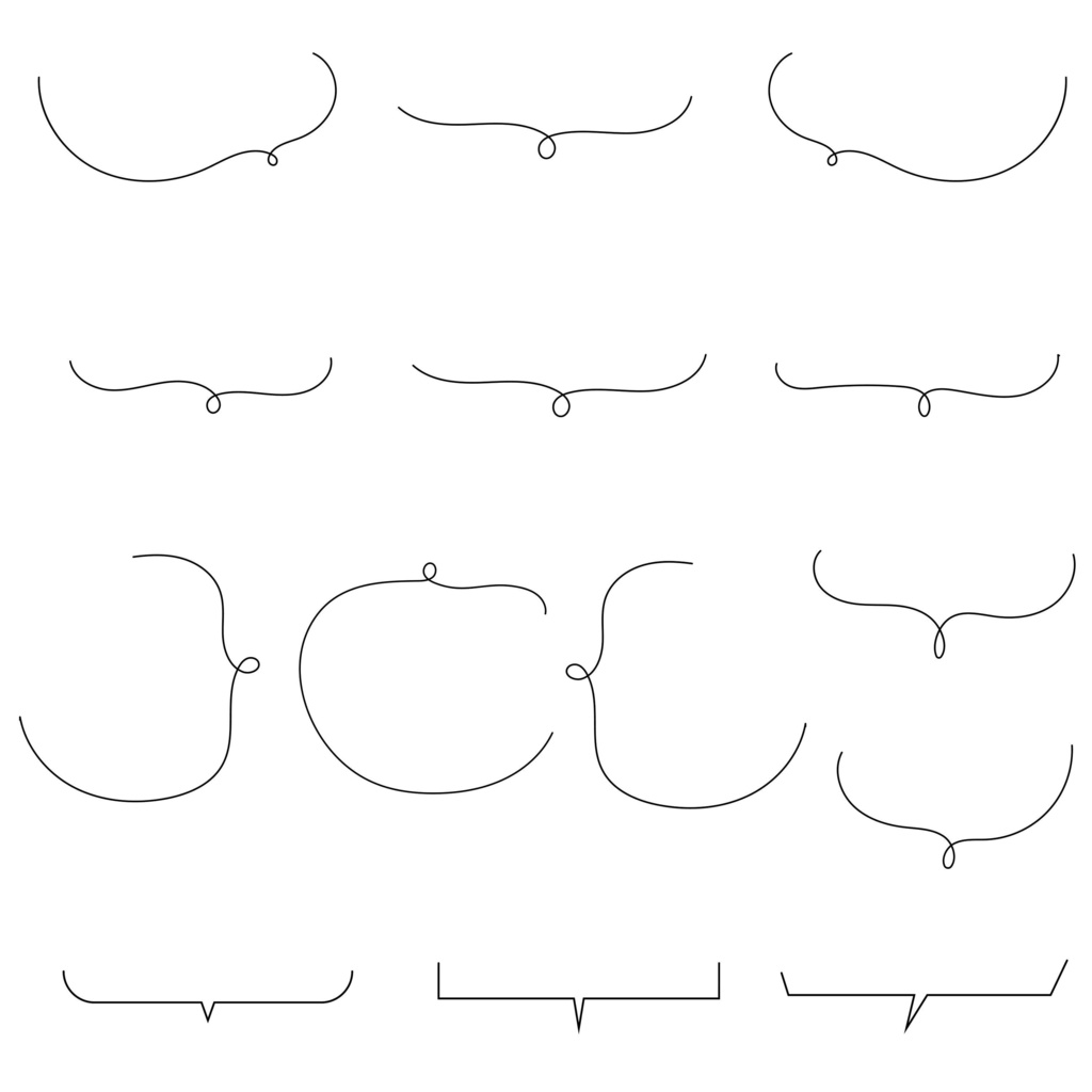スキマが空いている吹き出しセット