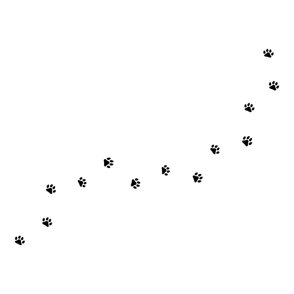 ジグザグの動物の足跡素材（2パターン）