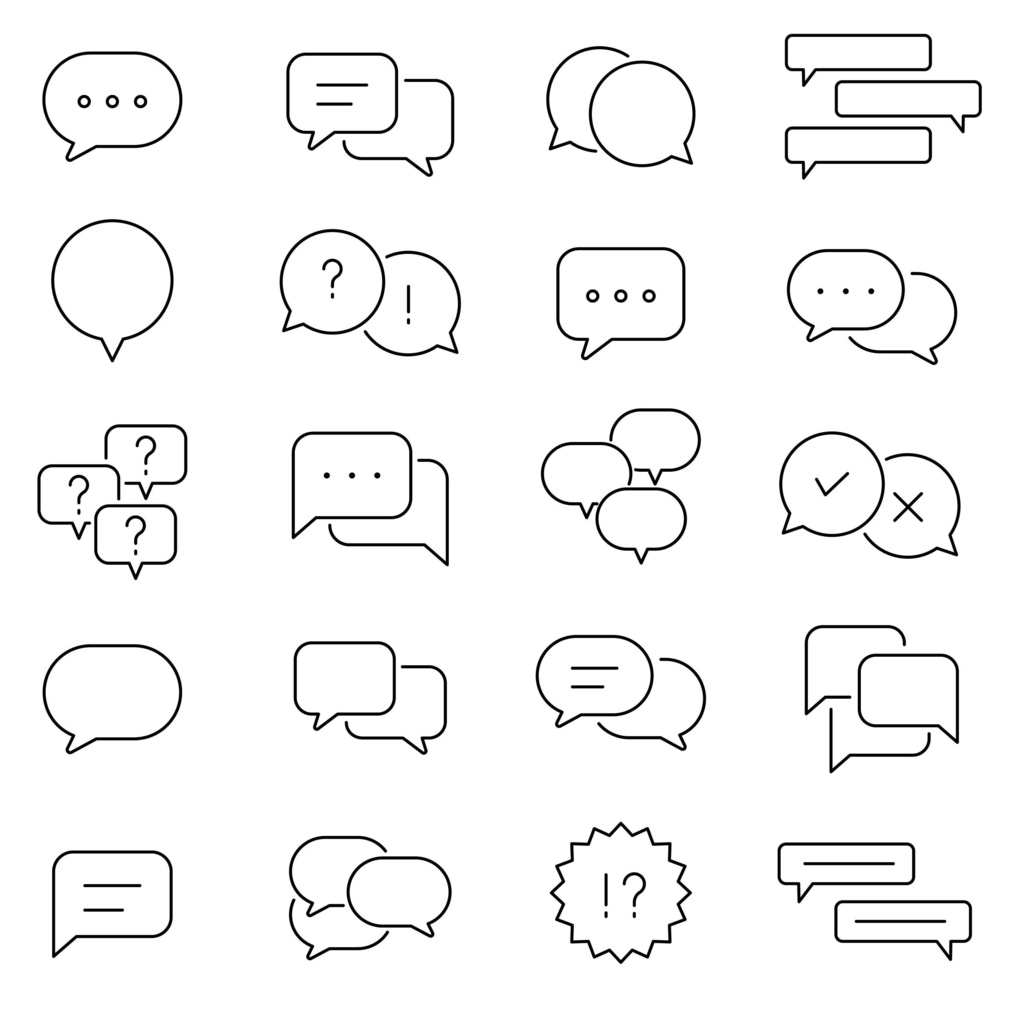 吹き出しアイコンセット