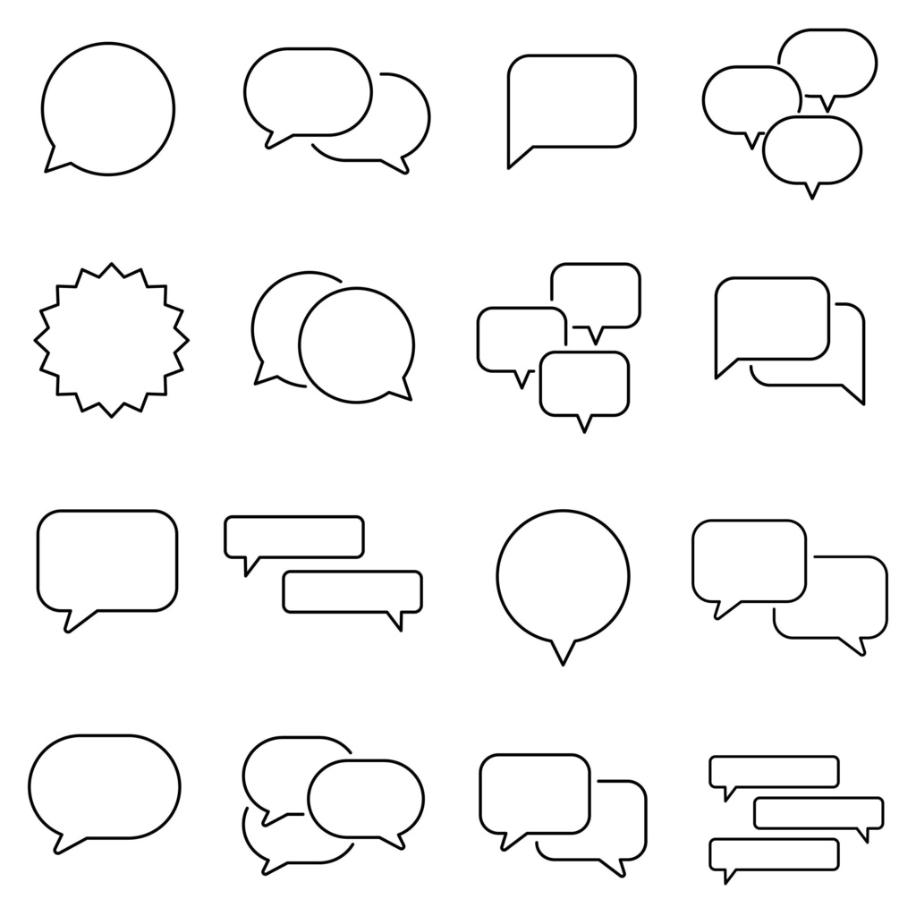 吹き出しアイコンセット