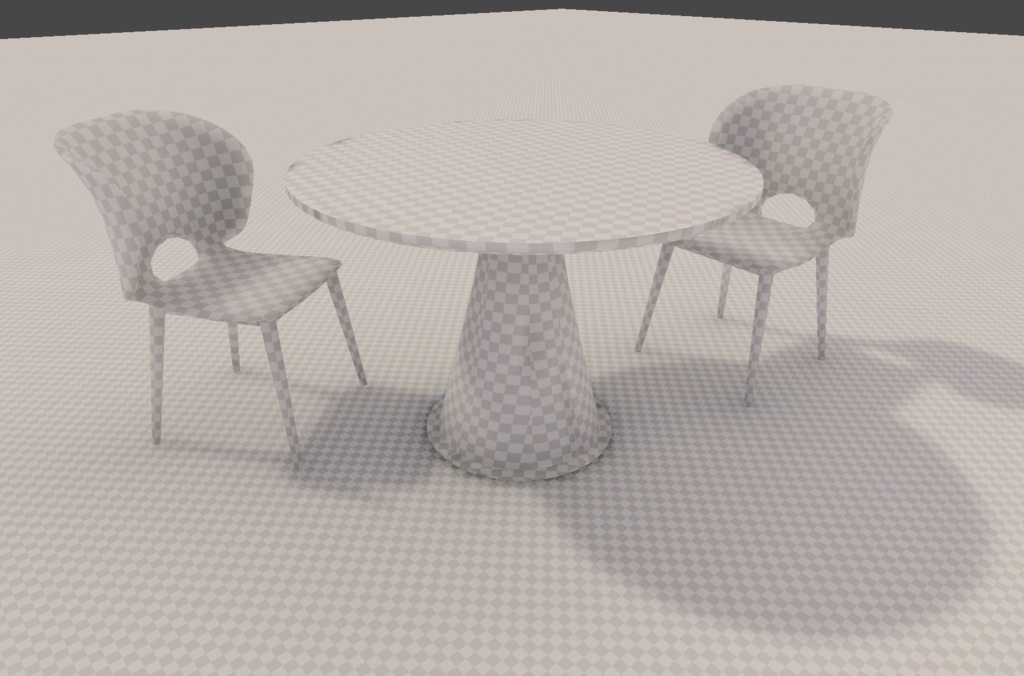 3Dモデル 桌椅套装/テーブルと椅子
