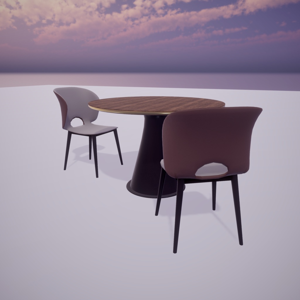 3Dモデル 桌椅套装/テーブルと椅子