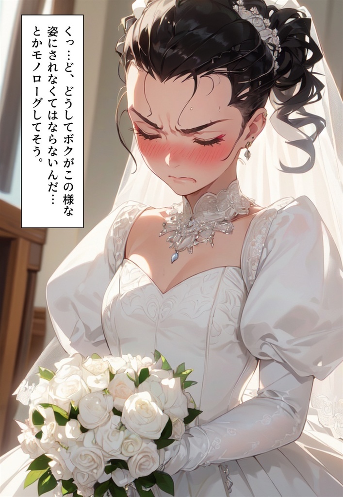 100円画集「ウェディング・ドレスパニック!新郎新婦にされた男たち、体験版+おまけ」