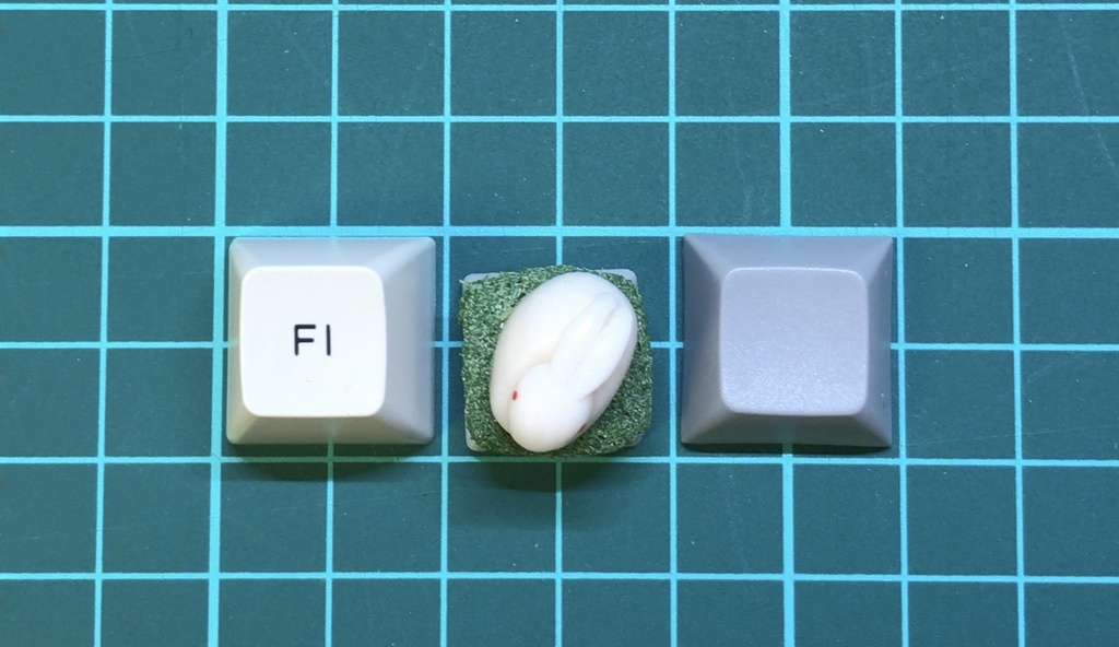 漆黒うさキーキャップ / Dark rabbit