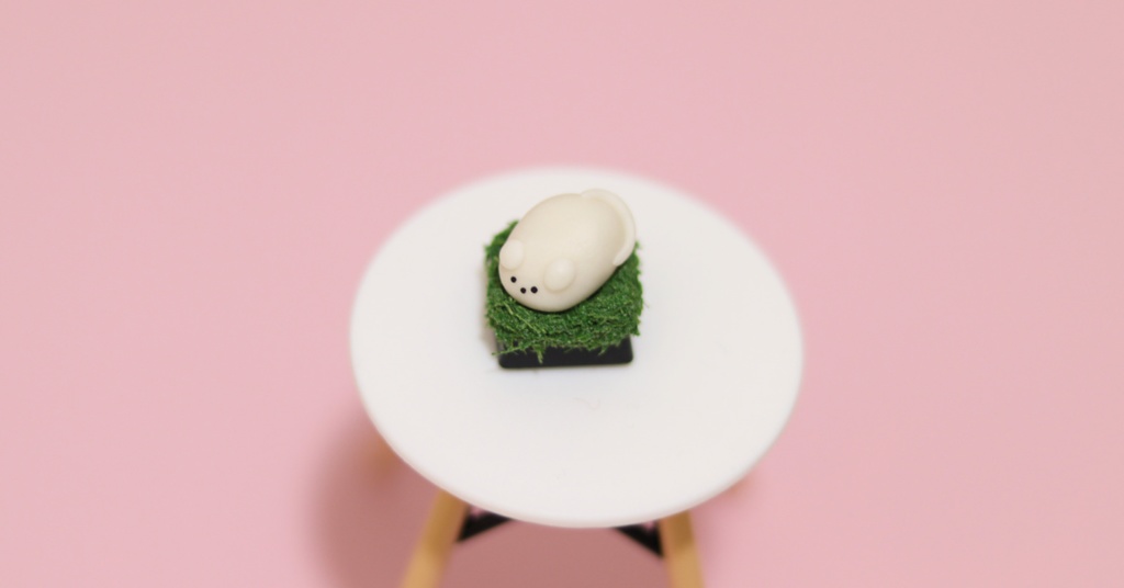 もちもちねずみキーキャップ / Mochi mouse
