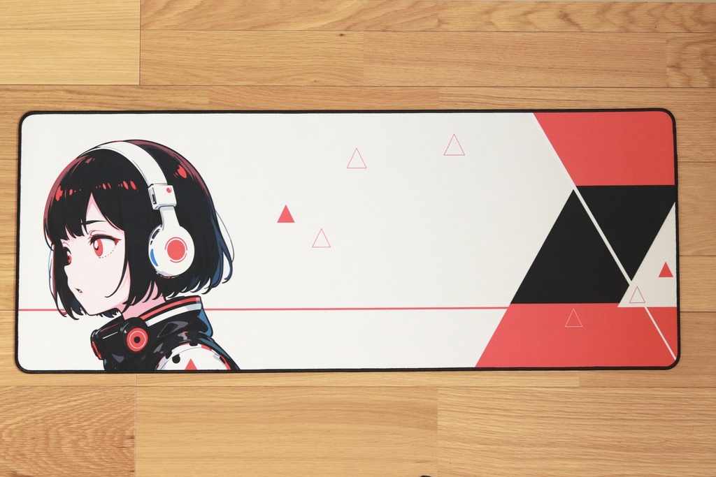 ヘッドホンガール デスクマット(AIイラスト) / Headphone Girl