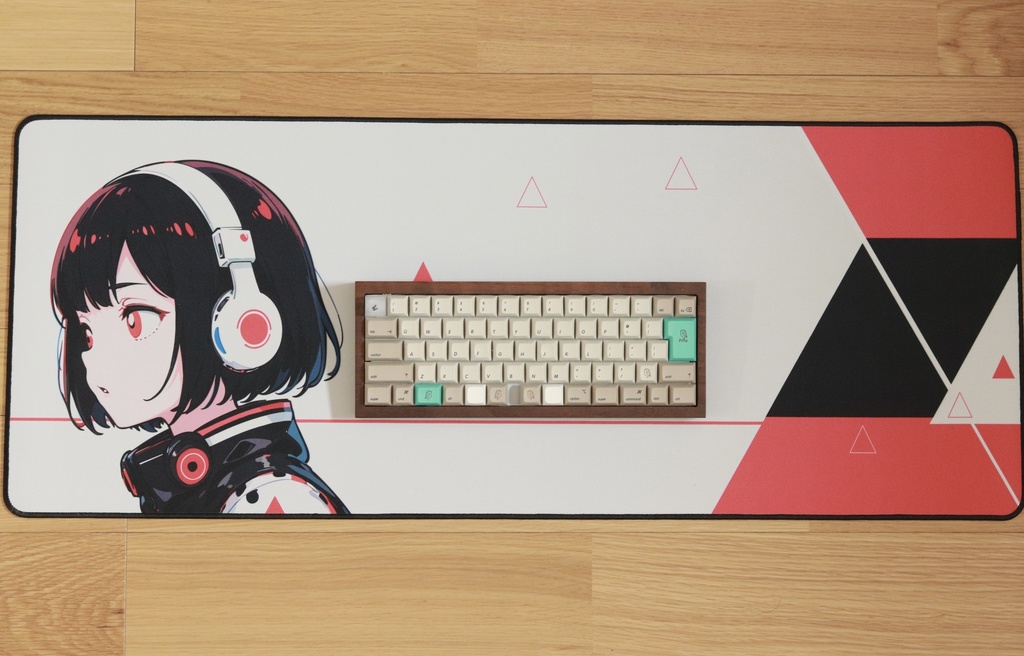 ヘッドホンガール デスクマット(AIイラスト) / Headphone Girl