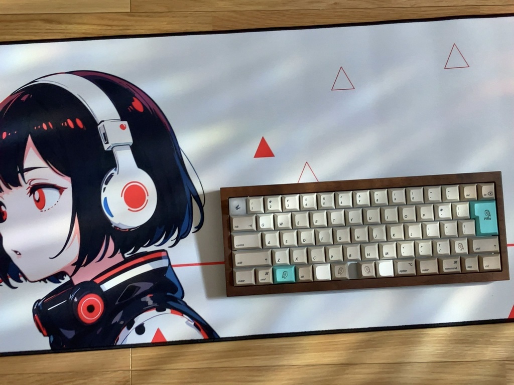 ヘッドホンガール デスクマット(AIイラスト) / Headphone Girl