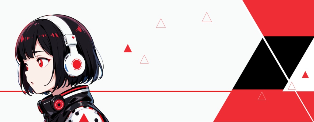 ヘッドホンガール デスクマット(AIイラスト) / Headphone Girl