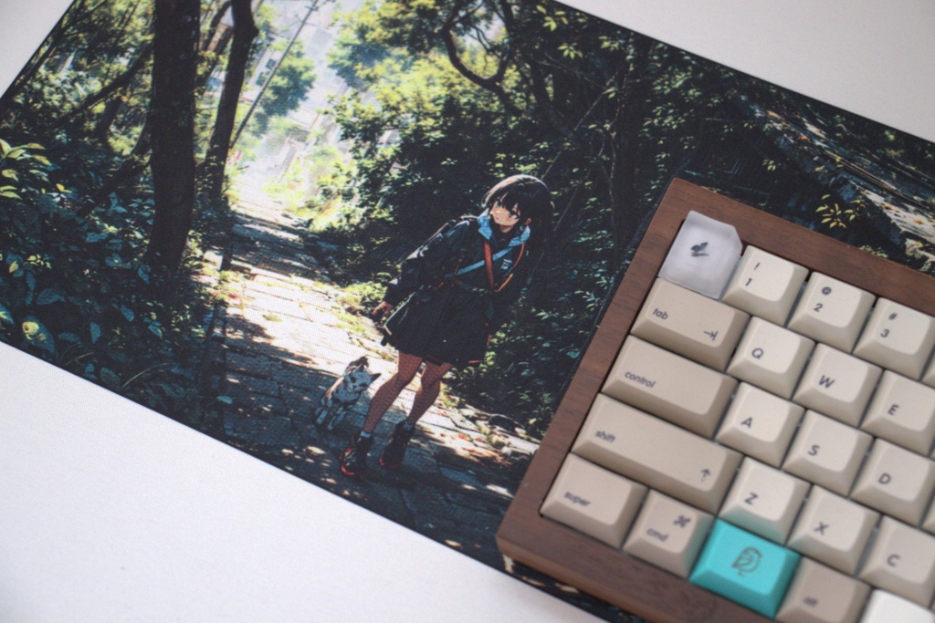 Life is beautifulシリーズ「with Animal」デスクマット(AIイラスト)  / Girl with Animal