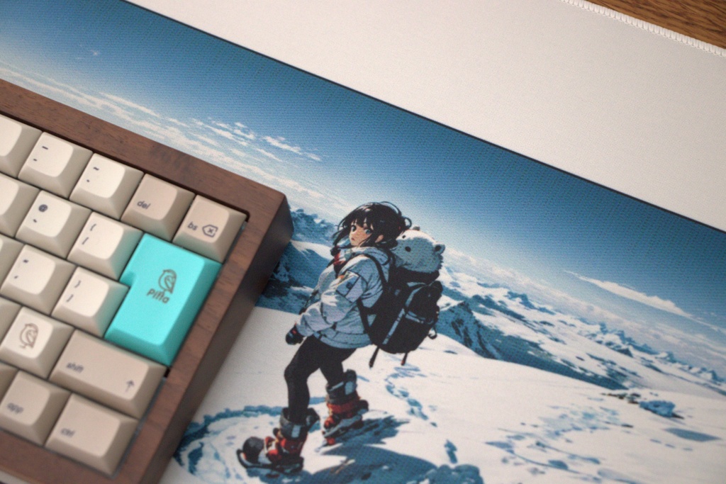 Life is beautifulシリーズ「with Animal」デスクマット(AIイラスト)  / Girl with Animal