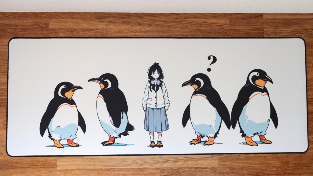 ペンギンガール デスクマット(AIイラスト) / Penguin Girl