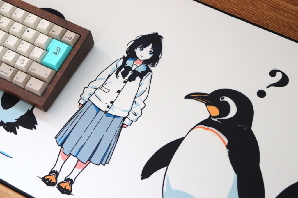 ペンギンガール デスクマット(AIイラスト) / Penguin Girl