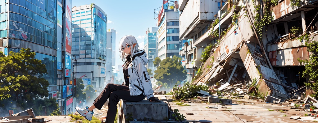 アーバンエルフ デスクマット(AIイラスト) / urban elf