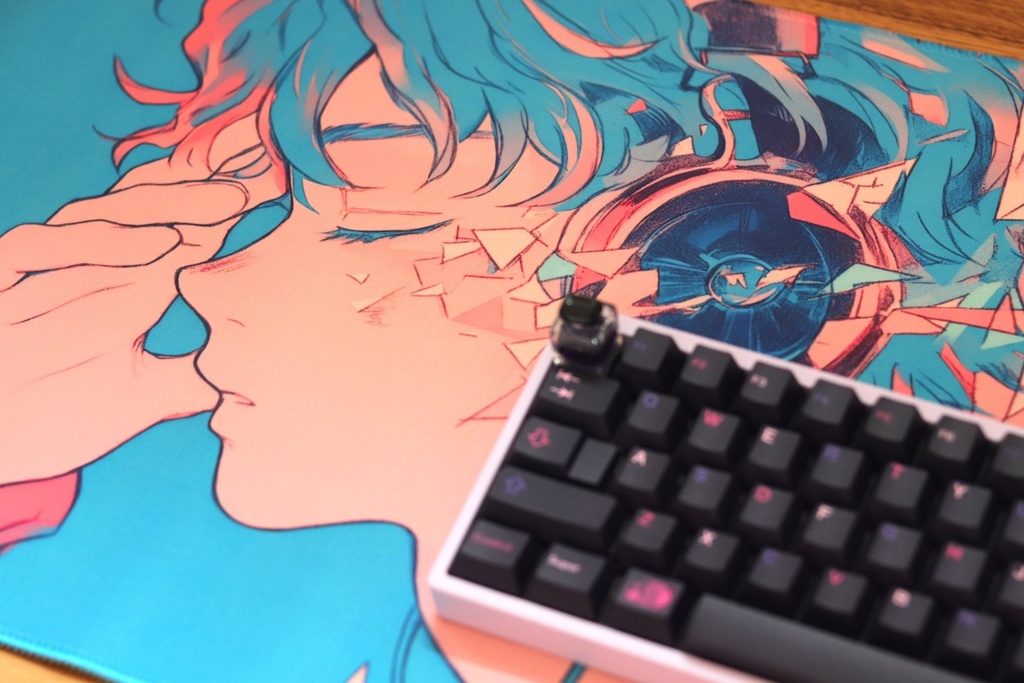 ヘッドホンボーイ デスクマット(AIイラスト) / headphone boy