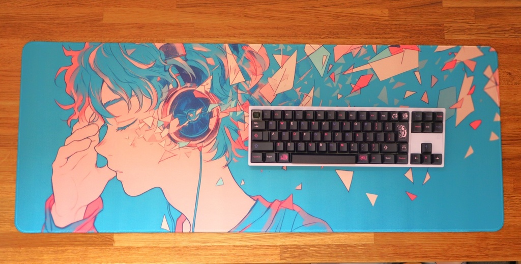 ヘッドホンボーイ デスクマット(AIイラスト) / headphone boy