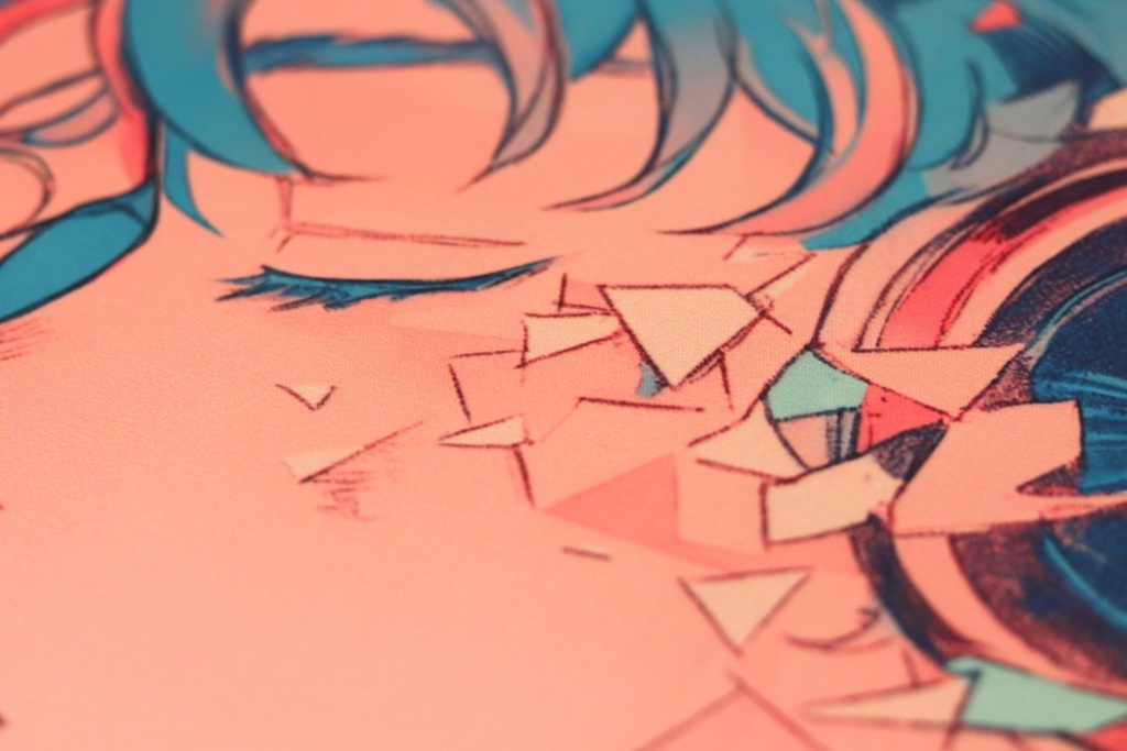 ヘッドホンボーイ デスクマット(AIイラスト) / headphone boy