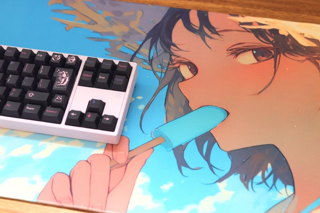 アイスキャンデー デスクマット(AIイラスト) / Hot summer